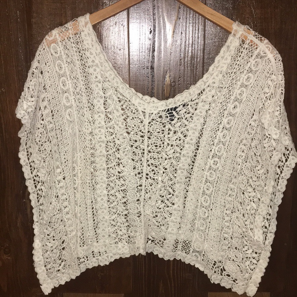 Lace Crop Poncho